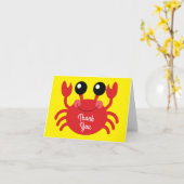 Crab Birthday Party Niedlich Cartoon Kinder Karte (Gelbe Blume)