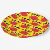 Crab Birthday Party Niedlich Cartoon Kinder Pappteller (Schrägansicht)