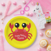 Crab Birthday Party Niedlich Cartoon Kinder Pappteller (Party)