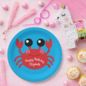 Crab Birthday Party Niedlich Cartoon Kinder Pappteller (Party)
