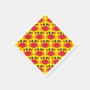 Crab Birthday Party Niedlicher Cartoon Kinder Napk Serviette