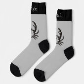 Crab Black Socks Socken (Linkes Detail)