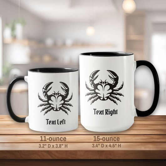 Crab Black Tasse
