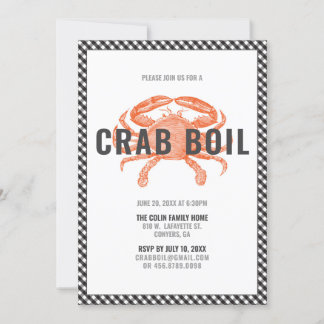 Crab Boil Dinner Party Einladung