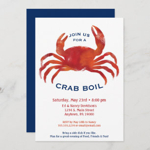 Crab Boil Einladung Low Country Meeresfrüchte Aben