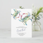 Crab Boil Family Summer Party Einladung (Stehend Vorderseite)