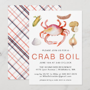 Crab Boil   Meeresfrüchte Cookout-Party Einladung
