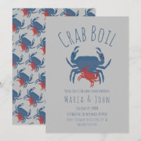 Crab Boil Party Baby Dusche Crawfish Grau