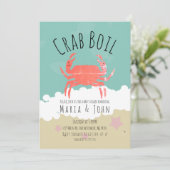 Crab Boil Party Baby Shower Beach Einladung (Stehend Vorderseite)