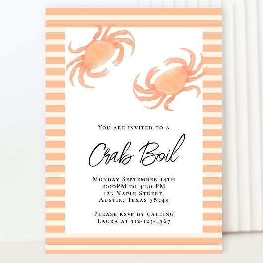 Crab Boil Party Einladung