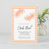 Crab Boil Party Einladung (Stehend Vorderseite)