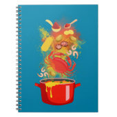 Crab Boil Pot Notizblock (Vorderseite)