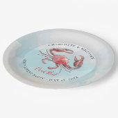 Crab Boil Seafood Summer Party Pappteller (Schrägansicht)