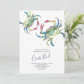 Crab Boil Summer Party Einladung (Stehend Vorderseite)