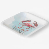 Crab Boil Verlobung Meeresfrüchte Party Wasserfarb Pappteller (Gewinkelt)