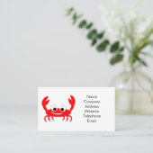 Crab Business Card Visitenkarte (Stehend Vorderseite)