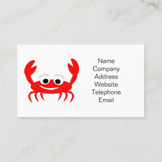 Crab Business Card Visitenkarte (Vorderseite)