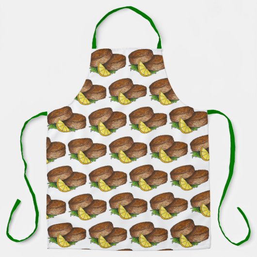 Crab Cakes Maryland Crabcakes Seafood Restaurant Schürze (Vorderseite)