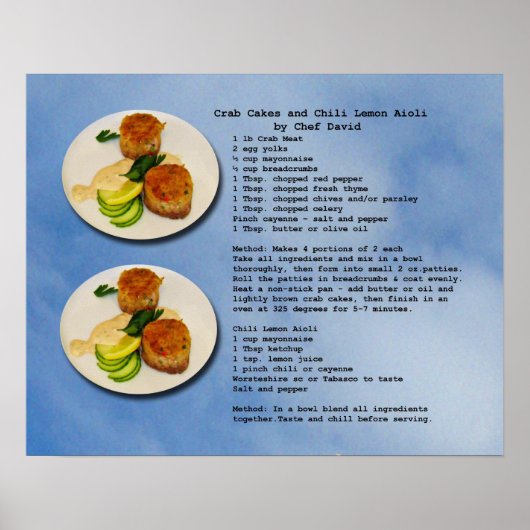 Crab Cakes Rezept Poster (Vorne)