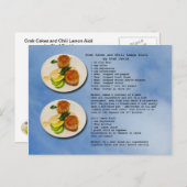 Crab Cakes Rezept Postkarte (Vorne/Hinten)