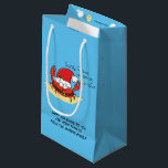 Crab Christmas Beach Tropical Funny Kleine Geschenktüte<br><div class="desc">Erzählen Sie all Ihren tropischen Strandfreunden,  dass Sandy Claws Weihnachten in die Stadt kommt! Er ist eine Krabbe,  also mach nicht diese Weihnachtsmannschaft,  sonst bekommst du in diesem Urlaub Kohle! Es ist der perfekte niedliche Cartoon,  um die Strandliebhaber zu Weihnachten zum Lächeln zu bringen!</div>