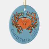 Crab Christmas Lights Crustacean Beach Keramik Orn Ornament (Rechts)