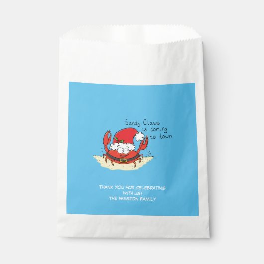 Crab Christmas Tropical Funny Geschenktütchen (Vorderseite)