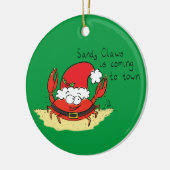 Crab Christmas Tropical Funny Keramik Ornament (Links)