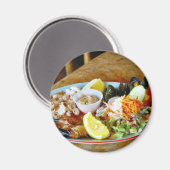 Crab Claws Lemons Salads Meeresfrüchte Platons Magnet (Vorderseite/Rückseite)