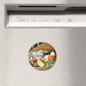 Crab Claws Lemons Salads Meeresfrüchte Platons Magnet (In Situ (Geschirrspüler))