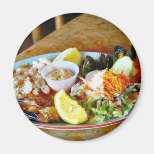 Crab Claws Lemons Salads Meeresfrüchte Platons Magnet