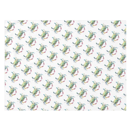 Crab Coastal Beach House Tischdecke (Vorderseite (Horizontal))