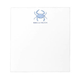 Crab Coastal Chic Note Pad Notizblock