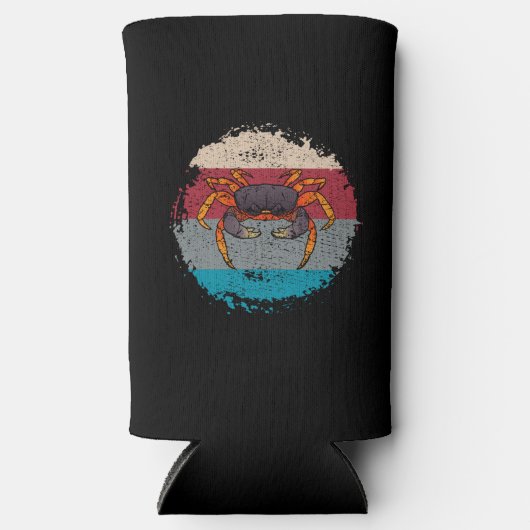 Crab Crabbing Retro Selters Dosenkühler (Vorderseite)