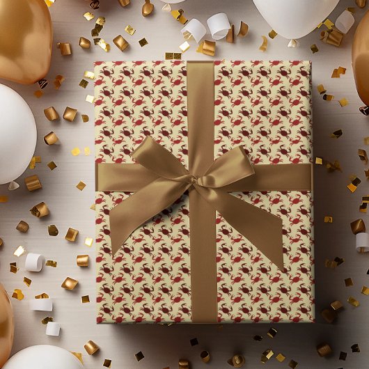 Crab Crustacean Sea Pattern Geschenkpapier