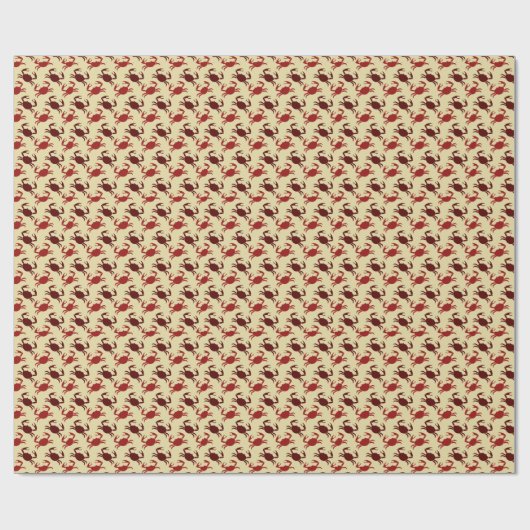 Crab Crustacean Sea Pattern Geschenkpapier (Flach)