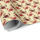 Crab Crustacean Sea Pattern Geschenkpapier (Rolleneckpunkt)