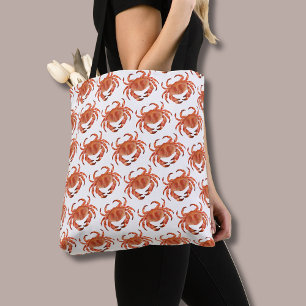 Crab Crustacean Seaside Muster Tasche