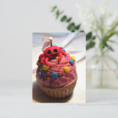 Crab Cupcake Postkarte (Stehend Vorderseite)