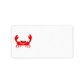 Crab Design Adressaufkleber (Vorne)
