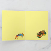 Crab Design jeder Anlass Grußkarte Karte (Innenseite)