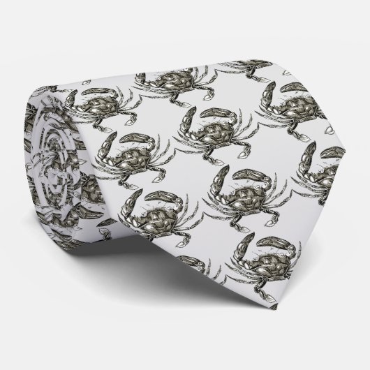 Crab Design Neck Tie Krawatte (Gerollt)