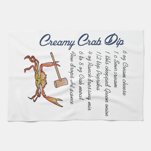 Crab Dip Rezept Geschirrtuch (Horizontal)