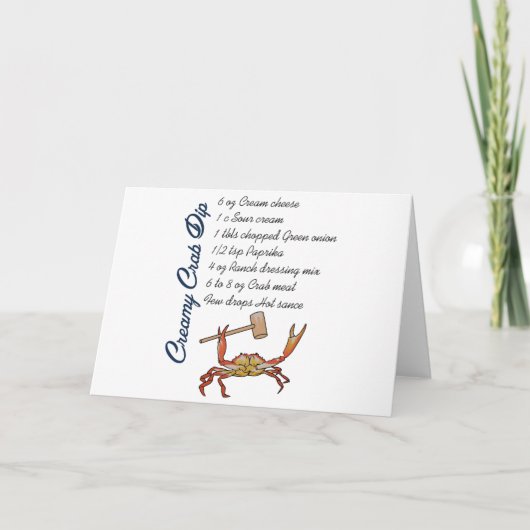 Crab Dip Rezept Karte (Vorderseite)