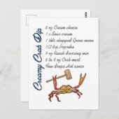 Crab Dip Rezept Postkarte (Vorne/Hinten)