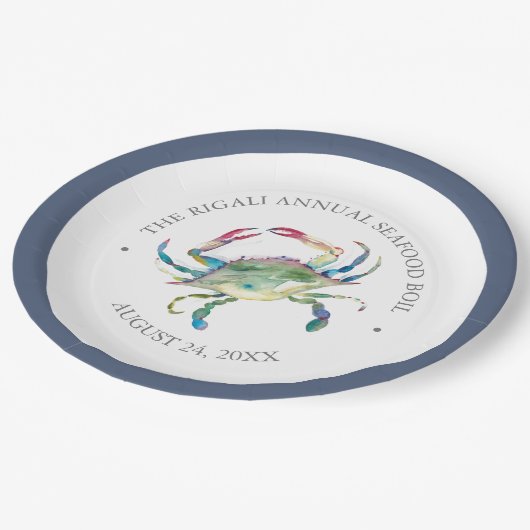 Crab Feast Party Pappteller (Schrägansicht)