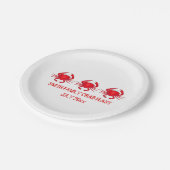 Crab Feast Red Crabs Personalisiert Plate Pappteller (Schrägansicht)