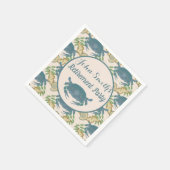 Crab Feast Watercolor Blue Crabs, Pensionierung Serviette (Ecke)