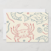 Crab Fee Seafood Boil Family Wiedersehen Block Par Einladung (Rückseite)