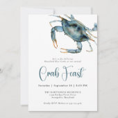 Crab Fee Watercolor Einladung (Vorderseite)